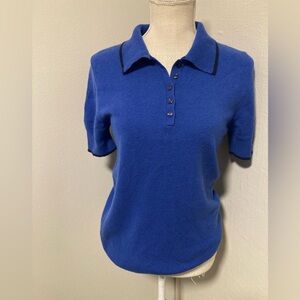 Old Navy Royal Blue Short-Sleeve Polo Sweater with Black Trim